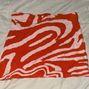 AKIRA Orange and Pink Mini Skirt